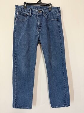 Wrangler Straight Leg Jeans in Blue Denim